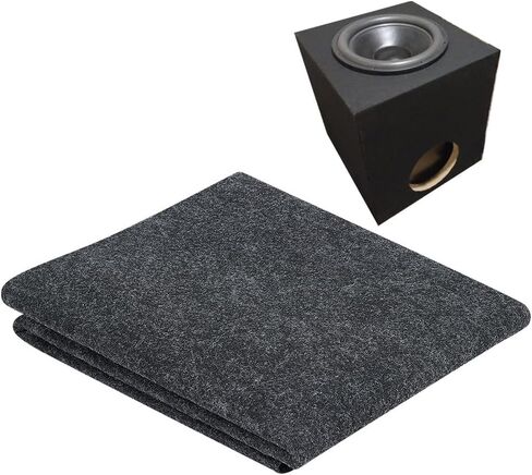 OLYCRAFT 39.4x39.4 Inch Black Subwoofer Box Carpet 1.5mm Thick Self-Adhesive Felt Sheet Trunk Liner Carpets with Black Adhesive Back Underfelt Carpet for Speaker System Coverage Area and Car Interior in Saudi Arabia