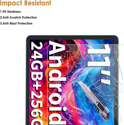 واقي شاشة Hianjoo مكون من قطعتين متوافق مع Relndoo P80 / Suicoey P80 11" Tablet 2026، زجاج مقسى [وضوح HD] [9 صلابة] [مضاد للخدش] [سهل التركيب] [9.86 بوصة × 6.36 بوصة، 250.5 مم × 161.5 مم] in Kuwait