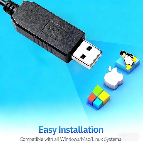 PL2303 USB to RJ45 8P8C Hand Controller Cable for Skywatcher HEQ5 HEQ5 Pro EQ5 Pro EQ6-R EQ6-R Pro AZ-EQ6 GT Mount to PC or Asiair EQMOD EQDir, 1.8m/5.9ft (Black) in Kuwait