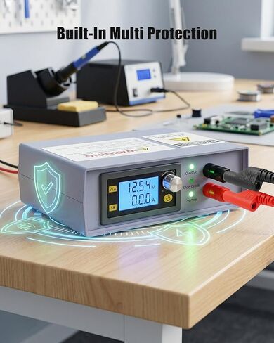 الكل في واحد محول تيار مستمر مع عداد LCD، 6-70 فولت إلى 0-60 فولت 20 أمبير 1200 واط منظم جهد تنازلي قابل للتعديل، محول تيار مستمر لـ CNC، مصدر طاقة DIY، أنظمة الطاقة الشمسية والسيارات in Kuwait