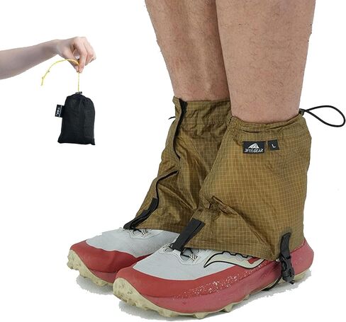 3F UL GEAR Ultralight Shoe Gaiters - Waterproof Short Leg Gaiters for Hiking & Snow, 1.55oz Dyneema® Fabric, Adjustable Quick-On Design for Men & Women Hiking, Mountaineering, Walking, Hunting in Kuwait