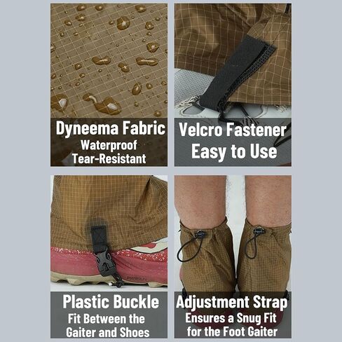 3F UL GEAR أحذية خفيفة الوزن - أحذية قصيرة مقاومة للماء للمشي لمسافات طويلة والثلج، نسيج Dyneema® بوزن 1.55 أونصة، تصميم سريع قابل للتعديل للرجال والنساء للمشي لمسافات طويلة وتسلق الجبال والمشي والصيد in Kuwait