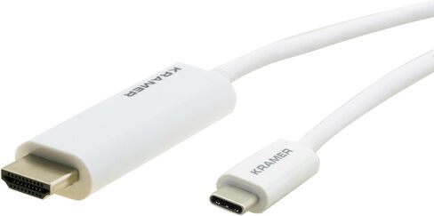 كابل محول Kramer USB-C إلى HDMI - فيديو فقط، إخراج 4K@60 هرتز، التوصيل والتشغيل، USB-C إلى HDMI، 10 قدم (C-USBC/HM-10) in Kuwait