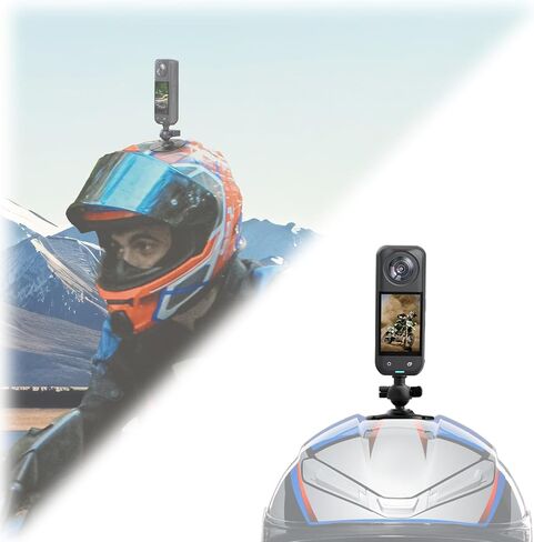 2Pack Helmet Flexible Adhesive Mount for Insta360, 360° Adjustable Sticky Holder with Safety Buckle for GoPro, Insta 360 X5/X4/Ace Pro 2/GO 3S, for DJI Action 6 5 4 Motorcycle Ski Accessories in Kuwait