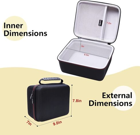حافظة جهاز عرض LTGEM متوافقة مع جهاز عرض TMY Mini المحسن، 9 بوصات طول × 7.8 بوصات عرض × 7 بوصات ارتفاع، 0.87 رطل in Kuwait