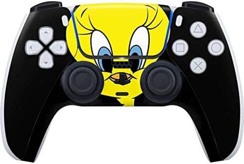 Skinit Decal Gaming Skin Compatible with PS5 Controller - Officially Licensed Looney Tunes Tweety and Sylvester Patches Design in Kuwait