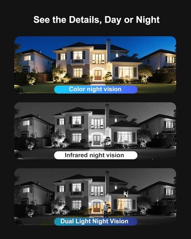 AOV 8MP Dual-Lens Solar Security Camera Wireless Outdoor，24/7 Recording, 360° PTZ，Human Detection &Auto Tracking, 9W Solar Panel & 10000mAh Battery, WiFi 6, 2-Way Audio, Night Vision for Home Security in Kuwait