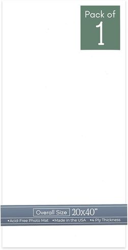 CountryArtHouse Antique White 20x40 Uncut Art Mat Board - No Opening - 1 Mat in Kuwait