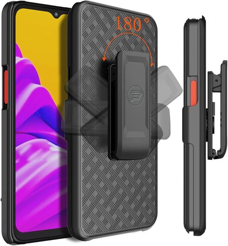 حافظة متوافقة مع هاتف سامسونج جالاكسي XCover6 Pro 5G. حافظة رفيعة مع مسند ومشبك حزام تتضمن واقي شاشة in Kuwait