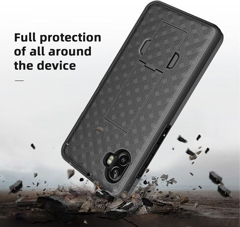 حافظة متوافقة مع هاتف سامسونج جالاكسي XCover6 Pro 5G. حافظة رفيعة مع مسند ومشبك حزام تتضمن واقي شاشة in Kuwait