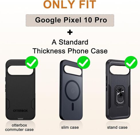 حافظة ykooe لهاتف Google Pixel 10 Pro، حقيبة حامل بطاقات بحزام الهاتف الخلوي الأفقي من النايلون مع مشبك للرجال، إغلاق مغناطيسي، بناء قوي، حماية يومية موثوقة، أسود in Kuwait