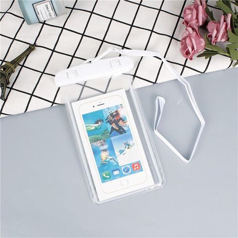 جراب هاتف عالمي مقاوم للماء - عبوتان - حقيبة جافة IPX8 لهاتف iPhone 16/15/14/13/12/11 Pro Max، Galaxy S24/S23، 4-7 بوصة، السباحة على الشاطئ والغطس in Kuwait