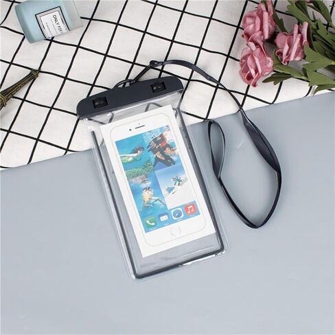 جراب هاتف عالمي مقاوم للماء - عبوتان - حقيبة جافة IPX8 لهاتف iPhone 16/15/14/13/12/11 Pro Max، Galaxy S24/S23، 4-7 بوصة، السباحة على الشاطئ والغطس in Kuwait