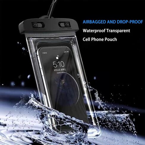 جراب هاتف عالمي مقاوم للماء - عبوتان - حقيبة جافة IPX8 لهاتف iPhone 16/15/14/13/12/11 Pro Max، Galaxy S24/S23، 4-7 بوصة، السباحة على الشاطئ والغطس in Kuwait