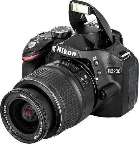 طقم كاميرا Nikon D3200 بدقة 24.2 ميجابكسل DSLR مع مجموعة عدسات VR مقاس 18-55 مم مع طقم تنظيف + حامل ثلاثي القوائم مرن لمدونات الفيديو + غطاء عدسة توليل مقاس 52 مم + مجموعة مرشح + بطاقة ذاكرة سعة 64 جيجابايت + حقيبة ظهر + المزيد in Kuwait