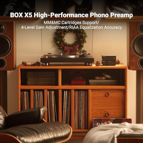 Fosi Audio ZA3 مضخم صوت استريو متوازن مكون صوتي منزلي صغير 2 قناة أحادية أمبير وصندوق X5 Phono Preamp للقرص الدوار، مضخم صوت منزلي صغير للقرص الدوار لخرطوشة MM وMC in Kuwait