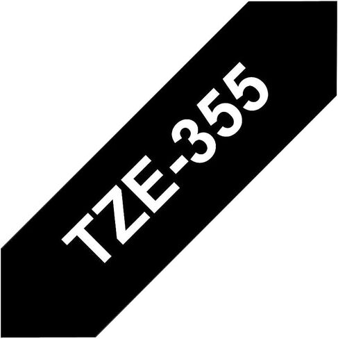 شريط لاصق قياسي من Brother TZE355 TZe، مقاس 2.54 سم، أبيض على أسود in Kuwait