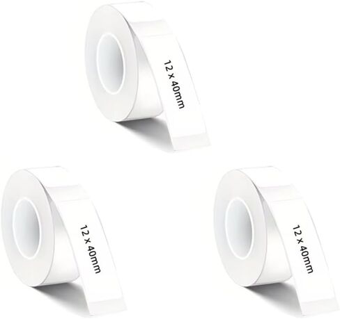 L1 Continuous Label Tape for MakeID L1 Label Printer for Print Master Q30 D35 Labels Refill for Phomemo Label D30 Label Maker Tape for Vretti HP3 HP4 HP6 15mm x 4m White 3 Roll in Kuwait