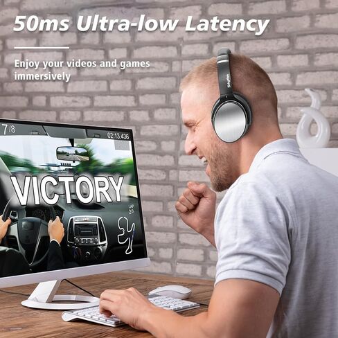 سماعات إيقاع نايس كومفورت 25 برو النشطة بخاصية إلغاء الضوضاء، سماعة رأس بلوتوث لاسلكية مع وضع الألعاب in Kuwait
