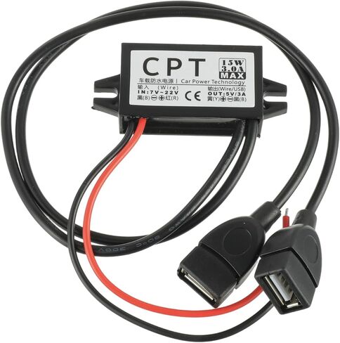 Converter Voltage 12V to 5V 3A 15W, Converter 12v to USB DC Reduced Voltage Regulator Car Power Adapter with Output Power Adapter in Kuwait