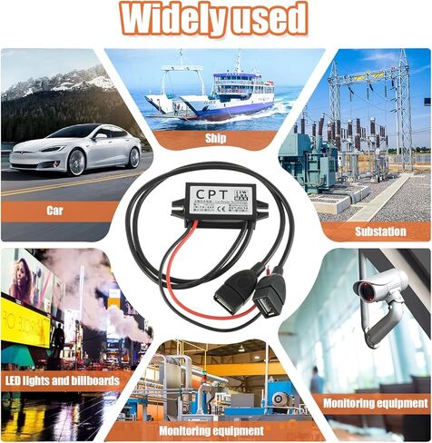 Converter Voltage 12V to 5V 3A 15W, Converter 12v to USB DC Reduced Voltage Regulator Car Power Adapter with Output Power Adapter in Kuwait