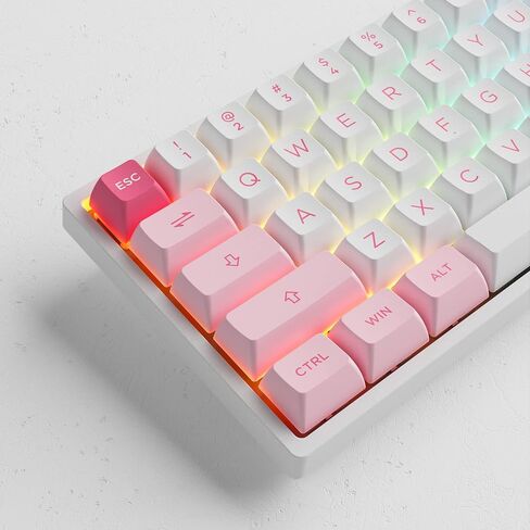 EPOMAKER AKKO 3068B Plus Prunus Lannesiana 65% Hot-Swap 2.4Ghz Wireless/Bluetooth/Wired Mechanical Gaming Keyboard with RGB Backlight, Double-Shot PBT Keycaps for Gamers/Mac/Win(Jelly Pink) in Kuwait
