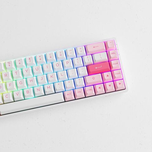 EPOMAKER AKKO 3068B Plus Prunus Lannesiana 65% Hot-Swap 2.4Ghz Wireless/Bluetooth/Wired Mechanical Gaming Keyboard with RGB Backlight, Double-Shot PBT Keycaps for Gamers/Mac/Win(Jelly Pink) in Kuwait