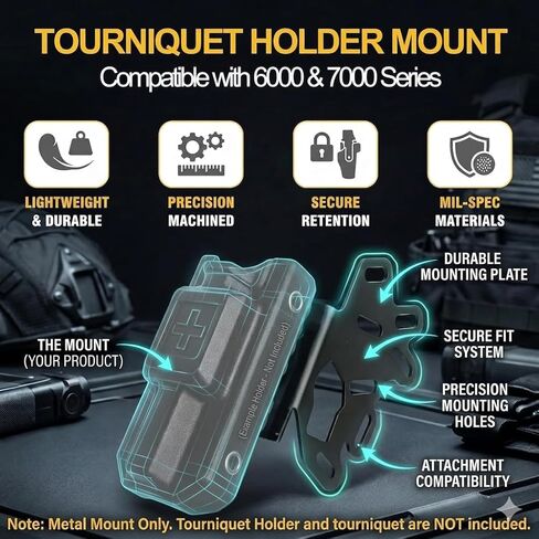 Tactical Holster Adapter for Gun Holster, Compatible with for Safariland 6000/7000, 316 Stainless Steel Tourniquet Mount,QLS Police Duty Gear Accessory in Kuwait