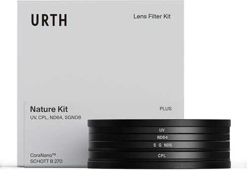 Urth 62mm 4-in-1 Lens Filter Kit (Plus+) - UV, Circular Polarizing (CPL), Neutral Density ND64, Soft Grad ND8, Multi-Coated Optical Glass, Ultra-Slim Camera Lens Filters in Saudi Arabia