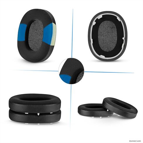 Hybrid Earpads for Sony WH-1000XM6 Headphones - Cooling Gel Gaming Cushions with Super Soft Fabric & Thick Foam - By Brainwavz (Black) in Kuwait