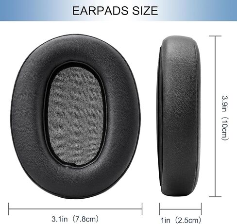 استبدال وسائد الأذن GEVO لسماعات Sony WH-XB900N/WH-CH710N/WH-CH720N/WH-RF400/MDR-RF895RK، وسائد الأذن مع إسفنج الذاكرة من جلد البروتين الناعم (أسود) in Kuwait