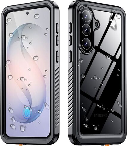 جراب SPIDERCASE مصمم لهاتف Samsung Galaxy S26 مقاوم للماء، واقي عدسة مدمج للشاشة والكاميرا [IP68 تحت الماء] [مقاوم للصدمات من الدرجة العسكرية] جراب هاتف لحماية الجسم بالكامل، أسود/شفاف in Kuwait