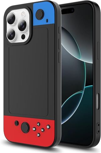 حافظة هاتف iPhone 16E، حافظة iPhone 17E، تصميم لعبة ممتعة ثلاثية الأبعاد + كبس + شحن لاسلكي + مضاد للانزلاق + غطاء حماية كامل للجسم للكاميرا للرجال والنساء في سن المراهقة والأولاد والبنات الأزرق والأحمر والأسود in Kuwait