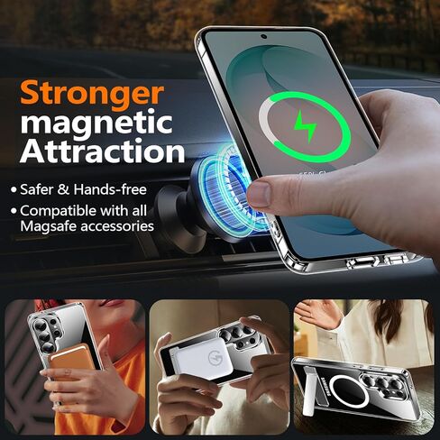 حافظة MOZOTER لهاتف Samsung Galaxy S26 Ultra مع مسند، [متوافقة مع Magsafe] [واقي شاشة 2*]، حماية من الدرجة العسكرية، حافظة هاتف مغناطيسية لهاتف Samsung Galaxy S26 Ultra-Clear in Kuwait
