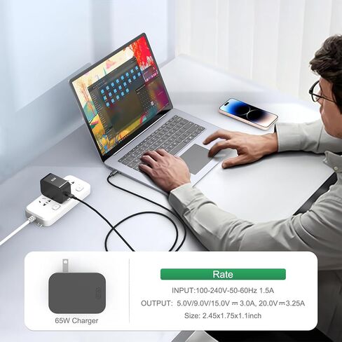 شاحن USB C Surface Pro بقدرة 65 وات متوافق مع Microsoft Surface Pro (2025) 12 11 10 9 8، Surface Pro 13 بوصة (OLED) Snapdragon X Elite، Surface Pro 2 في 1 كمبيوتر محمول/كمبيوتر لوحي 13 بوصة (2024) مساعد الطيار in Kuwait