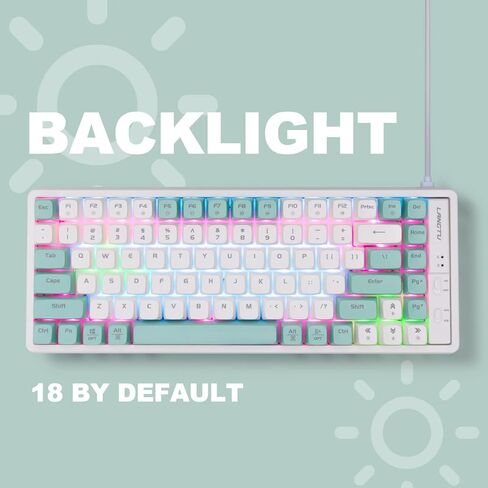 لوحة مفاتيح الألعاب الميكانيكية GK85 75% قابلة للتبديل السريع مع MDA PBT Keycaps RGB برامج قابلة للبرمجة بإضاءة خلفية لجهاز Mac/Win (مفتاح أحمر) in Kuwait