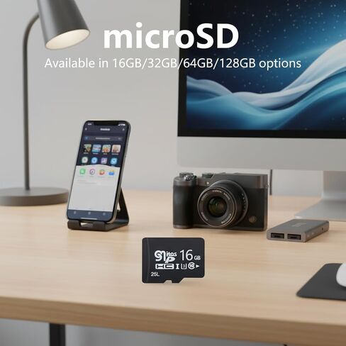 بطاقة ذاكرة Micro SD سعة 16 جيجابايت، سرعة U3، بطاقة ذاكرة فئة 10 مع محول للكاميرات - سرعة قراءة تصل إلى 100 ميجابايت/ثانية، جاهزة بدقة 4K UHD in Kuwait