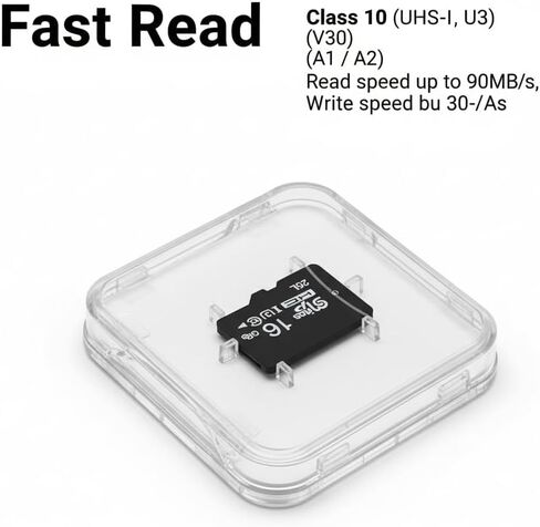 بطاقة ذاكرة Micro SD سعة 16 جيجابايت، سرعة U3، بطاقة ذاكرة فئة 10 مع محول للكاميرات - سرعة قراءة تصل إلى 100 ميجابايت/ثانية، جاهزة بدقة 4K UHD in Kuwait