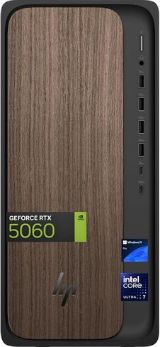 كمبيوتر HP 2025 OmniDesk Business Next Gen AI PC، Intel Core Ultra 7 265، NVIDIA GeForce RTX 5060، ذاكرة الوصول العشوائي DDR5 سعة 64 جيجابايت، 1 تيرابايت SSD، USB-C، Wi-Fi 6، بلوتوث 5.4، لوحة مفاتيح وماوس سلكي، Win11 Pro، خشب داكن in Kuwait