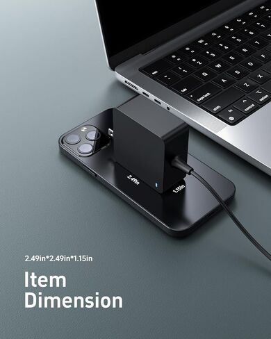 شاحن كمبيوتر محمول Superer 65W/45W USB-C لسلسلة ASUS ZenBook/VivoBook/ChromeBook/ExpertBook، محول تيار متردد من النوع C PD للشحن السريع 20 فولت 3.25 أمبير in Kuwait