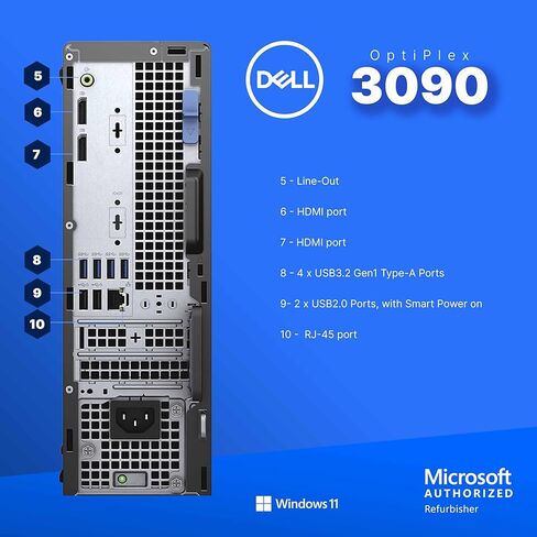 كمبيوتر مكتبي طراز OptiPlex 3090 من Dell | انتل كور i5 الجيل العاشر سداسي النواة | 16 جيجا رام | 500 جيجا اس اس دي | ويندوز 11 برو | شاشات LCD مزدوجة مقاس 24 بوصة | WiFi + Bluetooth | لوحة مفاتيح وماوس سلكية | (متجدد) in Kuwait