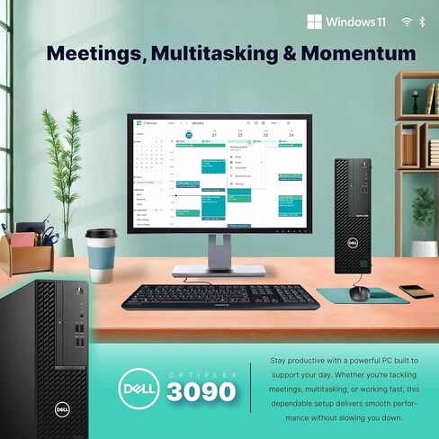 كمبيوتر مكتبي طراز OptiPlex 3090 من Dell | انتل كور i5 الجيل العاشر سداسي النواة | 16 جيجا رام | 500 جيجا اس اس دي | ويندوز 11 برو | شاشات LCD مزدوجة مقاس 24 بوصة | WiFi + Bluetooth | لوحة مفاتيح وماوس سلكية | (متجدد) in Kuwait