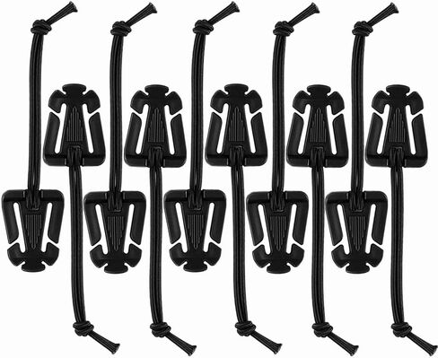 10 pcs Web Dominator Molle Strap Keepers with Elastic String Tactical Sling Keeper Clips for Outdoor Gear with Pouch in Kuwait