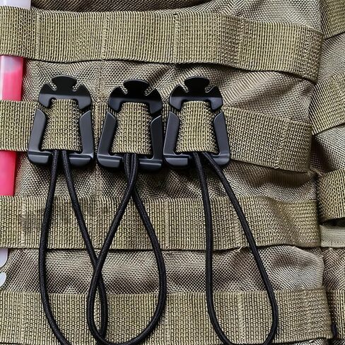 10 pcs Web Dominator Molle Strap Keepers with Elastic String Tactical Sling Keeper Clips for Outdoor Gear with Pouch in Kuwait