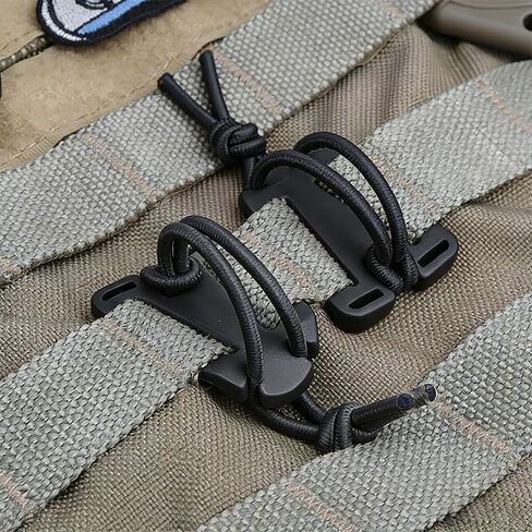 10 pcs Web Dominator Molle Strap Keepers with Elastic String Tactical Sling Keeper Clips for Outdoor Gear with Pouch in Kuwait