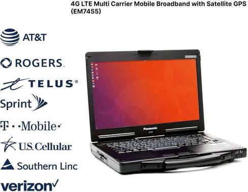 باناسونيك تاف بوك CF-53 MK4، كمبيوتر محمول متين، i5-4310U @2.00 جيجاهرتز، شاشة لمس عالية الدقة 14 بوصة، 8 جيجابايت، 256 جيجابايت SSD، DVD، نظام تحديد المواقع المخصص، 4G LTE، نظام تشغيل Linux Ubuntu (متجدد) in Kuwait