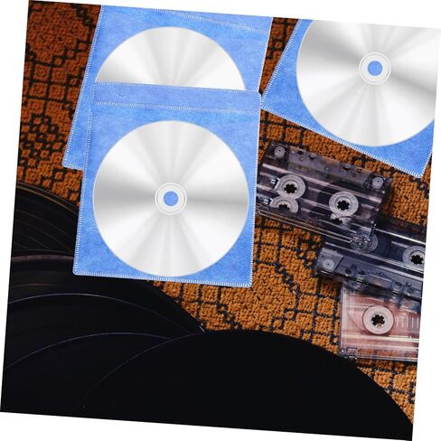Homoyoyo 200pcs CD DVD Sleeves Pp Plastic Storage Bags 12cm Disc Keeper Sleeves for Car and Household Media Organization Portable Protective DVD Storage Random Color in Kuwait