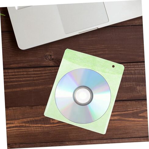 Homoyoyo 200pcs CD DVD Sleeves Pp Plastic Storage Bags 12cm Disc Keeper Sleeves for Car and Household Media Organization Portable Protective DVD Storage Random Color in Kuwait