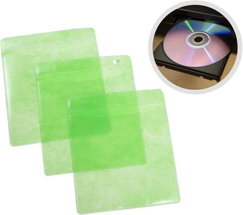 Homoyoyo 200pcs CD DVD Sleeves Pp Plastic Storage Bags 12cm Disc Keeper Sleeves for Car and Household Media Organization Portable Protective DVD Storage Random Color in Kuwait