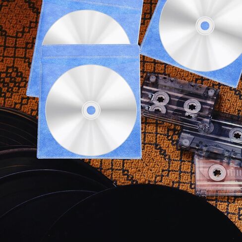 200 قطعة CD DVD البلاستيك تخزين الأكمام 12 سنتيمتر وسائل الإعلام تخزين حامي للسيارة والاستخدام المنزلي المحمولة المنظم المحفظة لون عشوائي in Kuwait